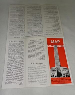 Seller image for Map Showing Points of Interest In New York for sale by Pacific Rim Used Books  LLC