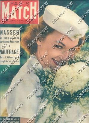 PARIS MATCH. N° 382. 04/08/1956. NASSER LE COUP DE SUEZ. NAUFRAGE SUR L'ATLANTIQUE. TRAGEDIE EN P...