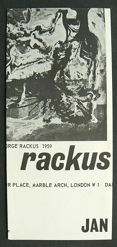 George Rackus. New Vision Centre Gallery, Jan 9-28 1961.