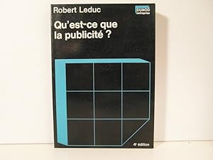 Image du vendeur pour Qu'est-ce que la publicite mis en vente par Bidonlivre