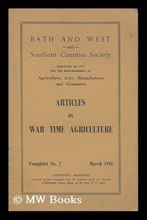 Image du vendeur pour Articles on War Time Agriculture mis en vente par MW Books Ltd.