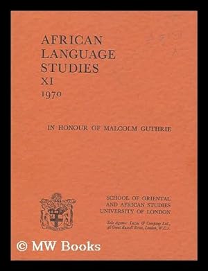 Seller image for African Language Studies XI 1970 / Edited by Guy Atkins for sale by MW Books