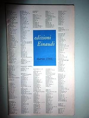 "EDIZIONI EINAUDI MARZO 1966"