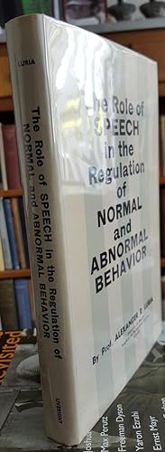 Immagine del venditore per The Role of Speech in the Regulation of Normal and Abnormal Behavior. Edited by J. Tizard. venduto da Ted Kottler, Bookseller