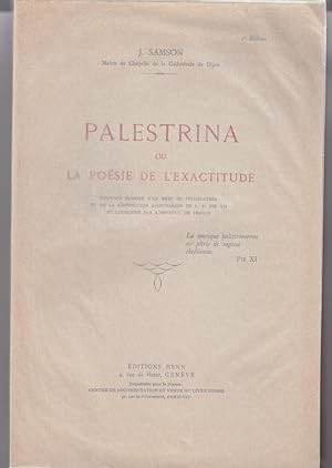 Palestrina ou la poésie de l'exactitude
