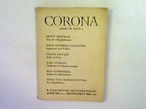 Seller image for Corona: Siebentes Heft/ Fnftes Jahr for sale by books4less (Versandantiquariat Petra Gros GmbH & Co. KG)