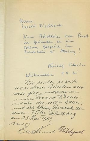 Bild des Verkufers fr Gefrbtes oder gesegnetes Brot (SIGNIERTES EXEMPLAR) zum Verkauf von books4less (Versandantiquariat Petra Gros GmbH & Co. KG)