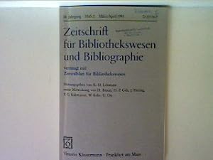 Immagine del venditore per Retrospektive Katalogkonversion in einem Verbundsystem - 2. Heft 1991 - Zeitschrift fr Bibliothekswesen und Bibliographie Herausgegeben von K.-D. Lehmann unter Mitwirkung von H. Braun, H.-P. Geh, J. Hering, F.G. Kaltwasser, W. Kehr, U.Ott. venduto da books4less (Versandantiquariat Petra Gros GmbH & Co. KG)