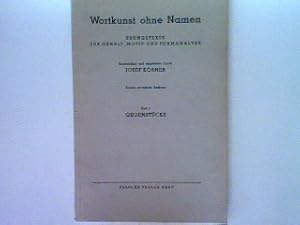 Bild des Verkufers fr Wortkunst ohne Namen - berstexte zur Gehalt-, Motiv- und Formanalyse : gegenstck Heft 1 zum Verkauf von books4less (Versandantiquariat Petra Gros GmbH & Co. KG)