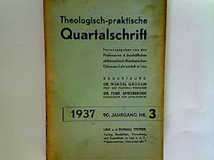 Bild des Verkufers fr Welchen Wert besitzt das Zeugnis des Spiritismus fr die Unsterblichkeit der Seele ? - Theologisch-praktische Quartalschrift - Nr. 3 aus 1937. Herausgegeben von den Professoren der bischflichen philosophisch-theologischen Dizesan-Lehranstalt in Linz. zum Verkauf von books4less (Versandantiquariat Petra Gros GmbH & Co. KG)