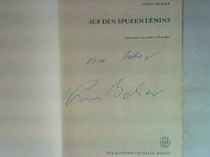 Seller image for Auf den Spuren Lenins (SIGNIERTES EXEMPLAR) for sale by books4less (Versandantiquariat Petra Gros GmbH & Co. KG)