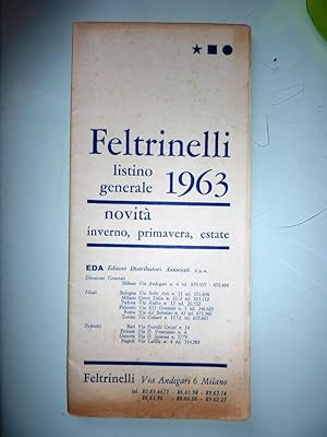 "FELTRINELLI - Listino Generale 1963. Novità Inverno, Primavera, Estate"