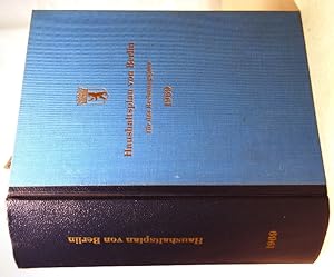 Haushaltsplan von Berlin für das Rechnungsjahr 1969. Gesetz über die Feststellung des Haushaltspl...