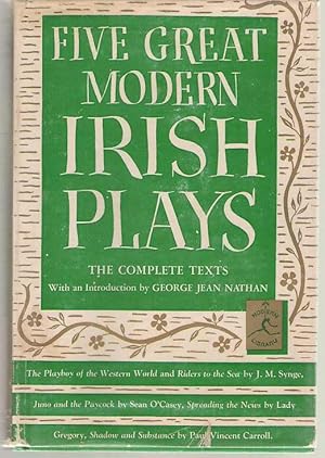 Seller image for Five Great Modern Irish Plays The Playboy of the Western World; Juno and the Paycock; Riders to the Sea; Spreading the News; Shadow and Substance for sale by Dan Glaeser Books