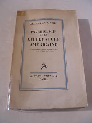 PSYCHOLOGIE DE LA LITTERATURE AMERICAINE