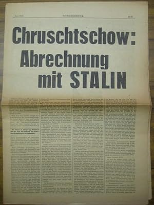 Bild des Verkufers fr Abrechnung mit Stalin : Rede auf dem 20. Parteikongress der KPdSU am 24. Februar 1956 in Moskau. zum Verkauf von Antiquariat Carl Wegner