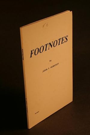 Bild des Verkufers fr Footnotes. zum Verkauf von Steven Wolfe Books