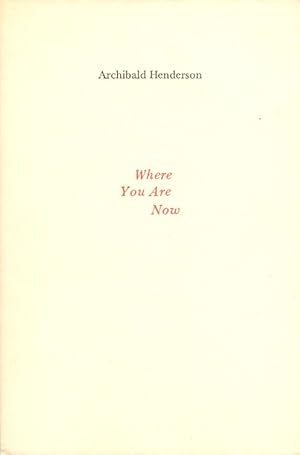 Seller image for Where You Are Now for sale by The Haunted Bookshop, LLC