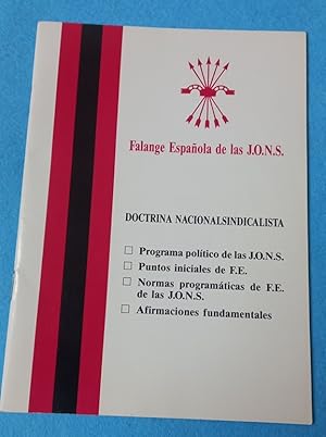 Imagen del vendedor de DOCTRINA NACIONALSINDICALISTA. a la venta por Librera DANTE