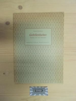 Bild des Verkufers fr Gesellenlieder. Kantaten ber vier Volkslieder. Fr Singstimmen (4stimmiger, gemischter Chor und Oberstimmen) und Instrumente (2 Violinen). Violoncello od. Bass). Hier: Partitur. Deutscher Text. zum Verkauf von Druckwaren Antiquariat