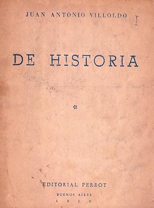 Immagine del venditore per DE HISTORIA venduto da Buenos Aires Libros