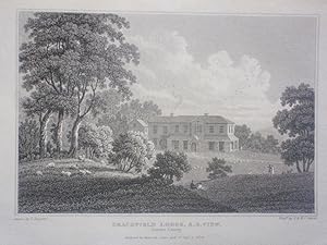 Original Antique Engraving Illustrating a View of Gracefield Lodge in Queen's County, Ireland By ...