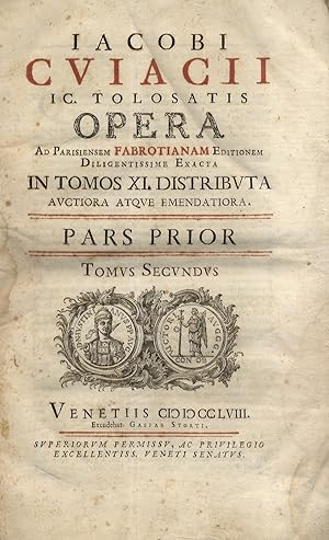 Opera ad parisiensem Fabrotianam editionem diligentissime exacta. I soli volumi II, III, IV, VIII...
