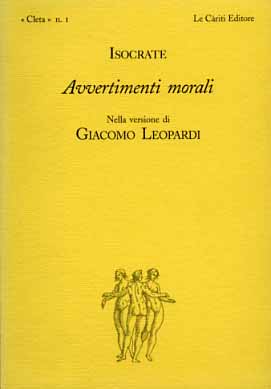 Bild des Verkufers fr Avvertimenti morali. zum Verkauf von FIRENZELIBRI SRL