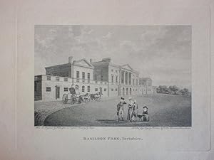 Original Antique Engraving Illustrating Basildon Park in Berkshire By Walker. Published in 1794.