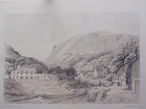 Original Antique Lithograph Illustrating a View of Lynmouth from the quay, in Devon. Published By...