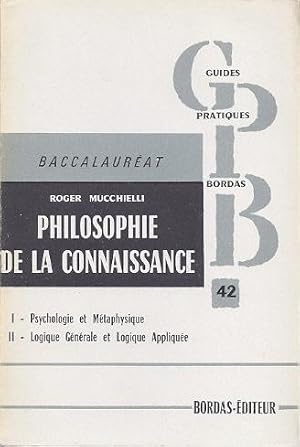 Image du vendeur pour PHILOSOPHIE DE LA CONNAISSANCE mis en vente par Columbia Books, ABAA/ILAB, MWABA