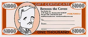 Imagen del vendedor de Rare Books Gift Certificate bearing a portrait of William Faulkner a la venta por Between the Covers-Rare Books, Inc. ABAA