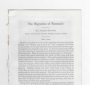 Seller image for The Migration Of Mammals for sale by Legacy Books II
