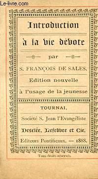 Seller image for INTRODUCTION A LA VIE DEVOTE for sale by Le-Livre