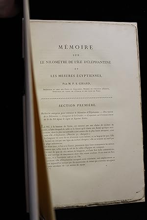 Description de l'Egypte. Mémoires sur le Nilomètre de l'île d'Eléphantine et les mesures égyptien...