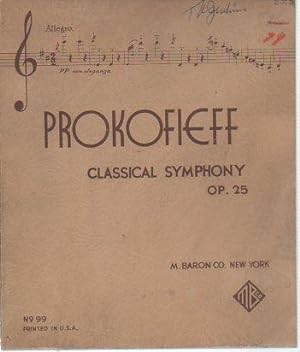 Imagen del vendedor de Classical Symphony OP. 25 a la venta por Bookfeathers, LLC