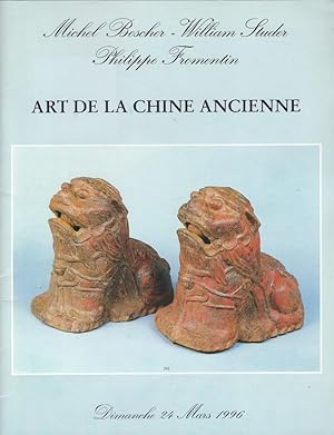 Bild des Verkufers fr Art de la Chine ancienne, 24 mars 1996 zum Verkauf von Librairie Archaion