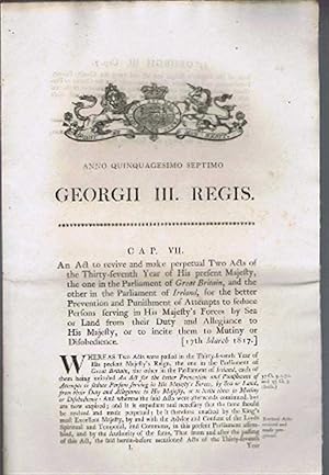 Anno Quinquagesimo Septimo, Georgii III Regis. An Act etc. for better Prevention and Punishment o...