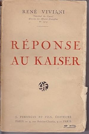 Seller image for REPONSE AU KAISER. for sale by CARIOU1