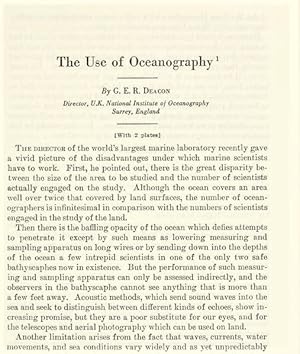 Imagen del vendedor de The Use Of Oceanography a la venta por Legacy Books II