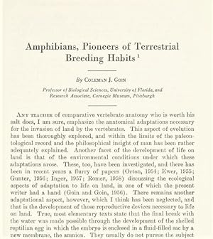 Seller image for Amphibians: Pioneers Of Terrestrial Breeding Habits for sale by Legacy Books II