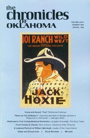 Bild des Verkufers fr The Chronicles of Oklahoma: Volume LXXIV (74), Number One; Spring 1996 zum Verkauf von Paperback Recycler