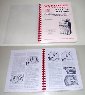 Wurlitzer Phonograph Service Manual, Parts Catalog and Brochures for the Models 1600, 1650, 1600A...