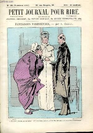 Seller image for Petit journal pour rire N192 de la 3 srie, Fantaisies parisiennes par Grvin. for sale by Le-Livre