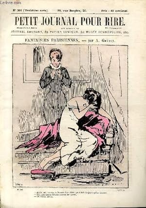 Seller image for Petit journal pour rire N201 de la 3 srie, Fantaisies parisiennes par Grvin. for sale by Le-Livre