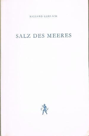 Seller image for Salz des Meeres Gedichte for sale by Antiquariat Lcke, Einzelunternehmung