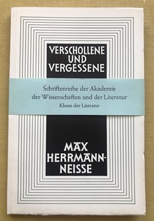 Seller image for Max Herrmann-Neisse. Eine Einfhrung in sein Werk und eine Auswahl von F. Grieger. for sale by Antiquariat Cassel & Lampe Gbr - Metropolis Books Berlin