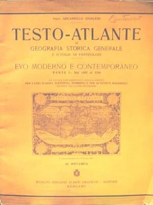 Imagen del vendedor de Testo-atlante di geografia storica generale. a la venta por Libreria La Fenice di Pietro Freggio