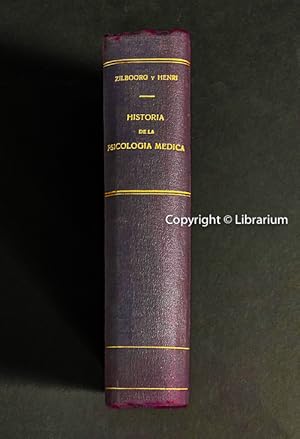 Bild des Verkufers fr Historia de la Psicologia Medica (History of Medical Psychology) zum Verkauf von Librarium