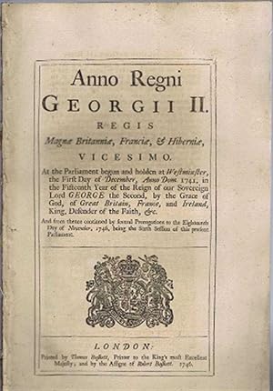 Anno vicesimo Georgii II Regis. An Act for punishing Mutiny and Desertion and for the better Paym...